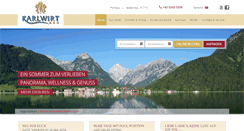 Desktop Screenshot of hotelkarlwirt.at